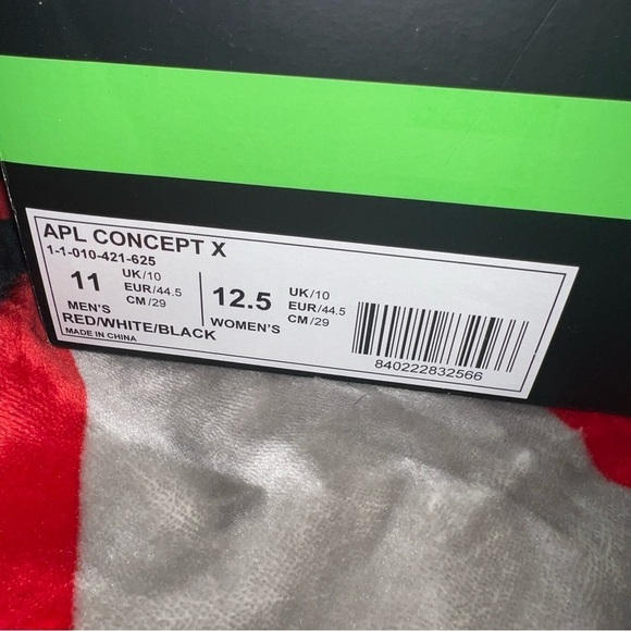 New in Box APL Concept X in Red/White/Black Athletic Shoes main image 9